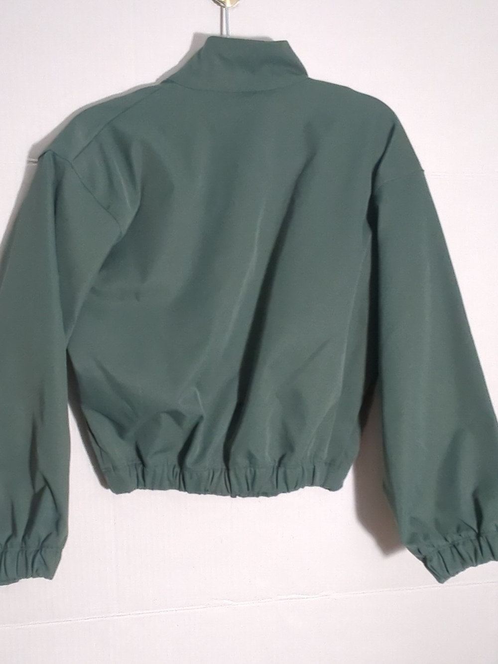 Nike Kids Green Full-Zip Raincoat with White Swoosh - Picture 6 of 6